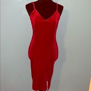 Red velvet sexy dress